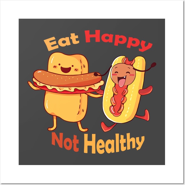 Happy food characters Wall Art by Sara-Design2